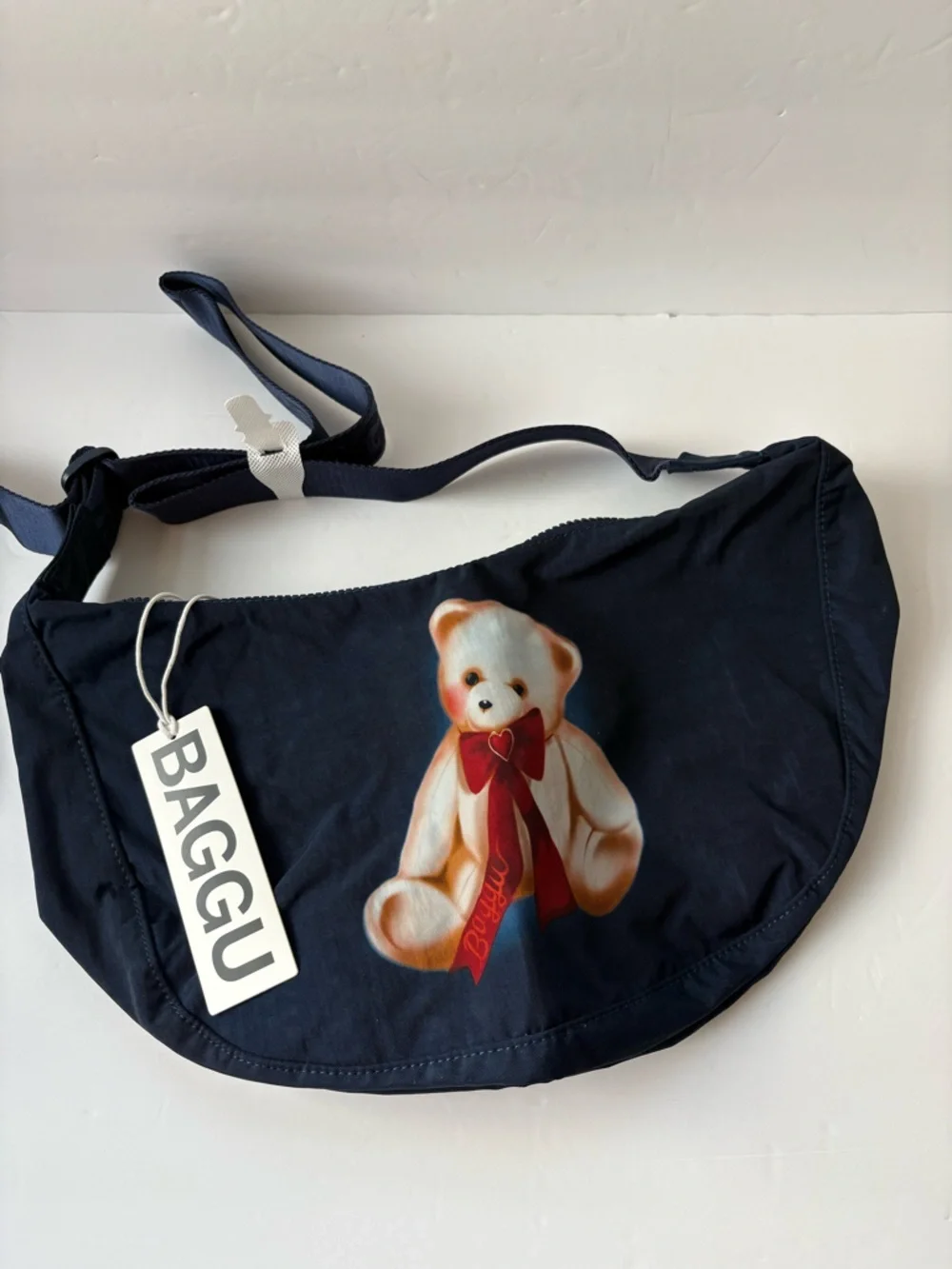 NWT BAGGU UO Exclusive Teddy Bear Medium Nylon Crescent Bag